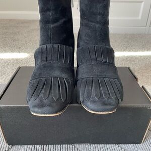 Steven Madden Black Nubuck Boots